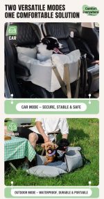 Pet Car Seat for Small Dogs, Dog Car Seat for 2 Small Dogs, Dog Car Seat Covers Waterproof, Dog Car Seat Protector, Dog Bed for Car Front & Back Seat, Dog Car Travel Bag, Dog Car Seat Liner, Car Seat Protector for Dogs - 图片 16