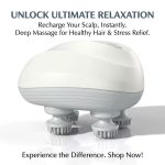 RESTWELL Handheld Electric Massager - White & Dark Green, Rechargeable Scalp & Pet Massager - 图片 5