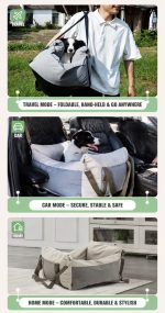 Pet Car Seat for Small Dogs, Dog Car Seat for 2 Small Dogs, Dog Car Seat Covers Waterproof, Dog Car Seat Protector, Dog Bed for Car Front & Back Seat, Dog Car Travel Bag, Dog Car Seat Liner, Car Seat Protector for Dogs - 图片 17