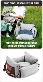 Pet Car Seat for Small Dogs, Dog Car Seat for 2 Small Dogs, Dog Car Seat Covers Waterproof, Dog Car Seat Protector, Dog Bed for Car Front & Back Seat, Dog Car Travel Bag, Dog Car Seat Liner, Car Seat Protector for Dogs - 图片 20