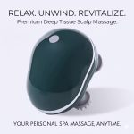 RESTWELL Handheld Electric Massager - White & Dark Green, Rechargeable Scalp & Pet Massager - 图片 4