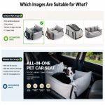 Pet Car Seat for Small Dogs, Dog Car Seat for 2 Small Dogs, Dog Car Seat Covers Waterproof, Dog Car Seat Protector, Dog Bed for Car Front & Back Seat, Dog Car Travel Bag, Dog Car Seat Liner, Car Seat Protector for Dogs - 图片 14